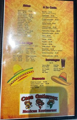 Menu photo 8 Casa Guitierrez Grove, OK
