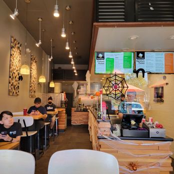 Pocket Sushi - Cozy entrance, clean modern space with a few tables indoors and outdoors - Sushi Bars Near Me - Pleasanton, California Pocket Sushi - Cozy entrance, clean modern space with a few tables indoors and outdoors - Sushi Bars Near Me - Pleasanton, California