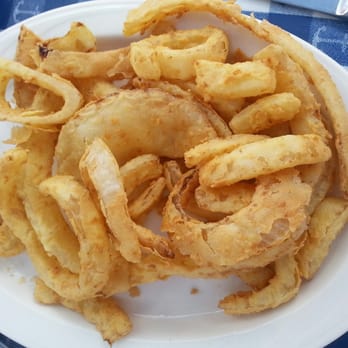Jake's Seafood Restaurant - Side of onion rings. Tasty after I added salt but unweildy. - Seafood Near Me - Hull, Massachusetts Jake's Seafood Restaurant - Side of onion rings. Tasty after I added salt but unweildy. - Seafood Near Me - Hull, Massachusetts