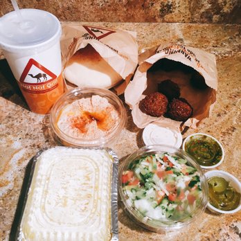 Naf Naf Grill - Falafel plate with a side of hummus (carry out) - Middle Eastern Near Me - Aurora, Illinois