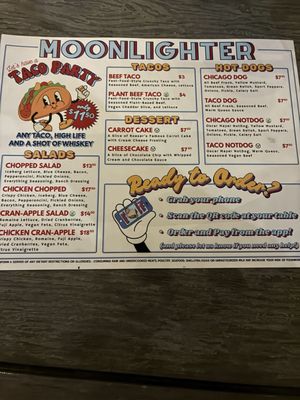 Menu photo 2 The Moonlighter Chicago, IL Menu photo 2 The Moonlighter Chicago, IL