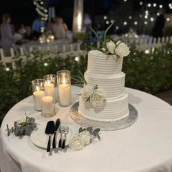 Vanilla wedding cake, with strawberry filling and vanilla custard.