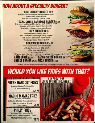 Menu photo 2 Friendly Tavern Saint Marys, OH