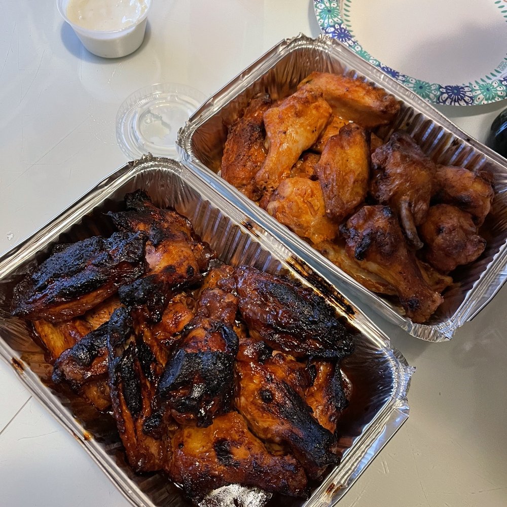 The BBQ King - two trays of chicken wings - Barbeque Near Me - Sayville, New York The BBQ King - two trays of chicken wings - Barbeque Near Me - Sayville, New York