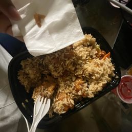 general tso chicken with fried rice