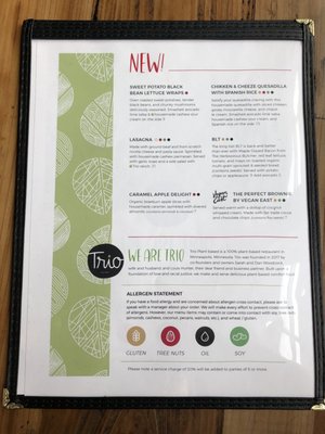 Menu photo 5 Trio Plant-based Minneapolis, MN