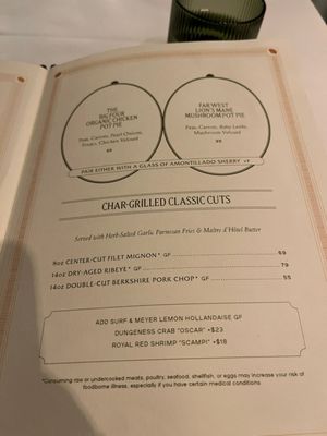 Menu photo 1 The Big Four San Francisco, CA Menu photo 1 The Big Four San Francisco, CA