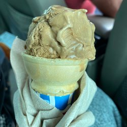 Daisy Queens Ice Cream - French roast coffee ice cream cone . Yummy