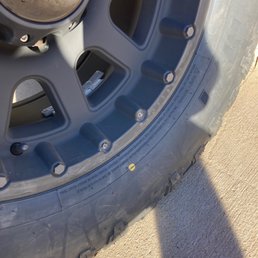 And a special thanks for the tires you couldn't balance but we're still able to damage the brand new rims