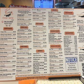 Thai Wok ToGo - Menu - Thai Near Me - Las Vegas, Nevada