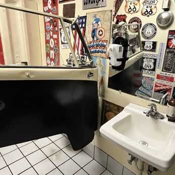 Cruiser's Cafe 66 - Men's bathroom. - American Near Me - Williams, Arizona Cruiser's Cafe 66 - Men's bathroom. - American Near Me - Williams, Arizona