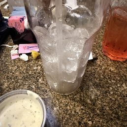 An empty drink which was about 80% of our meal. An empty drink which was about 80% of our meal.