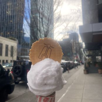 Motoretta Gelato - Lychee gelato on cone - Ice Cream & Frozen Yogurt Near Me - Vancouver, British Columbia