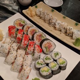 Combo A and spicy hamachi Combo A and spicy hamachi