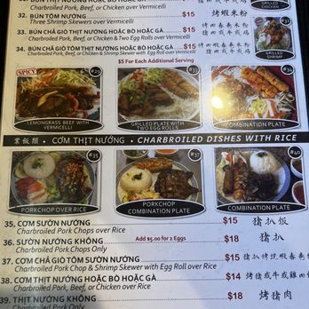 Pho Xe Lua - All the rice plates and prices! Very good price - Vietnamese Near Me - Sacramento, California