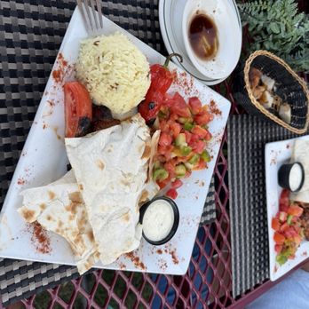 Anatolia Mediterranean Grill - Lamb Shish with rice and salad - Turkish Near Me - Irondequoit, New York