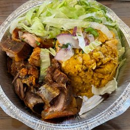 Mofongo con chicharron
