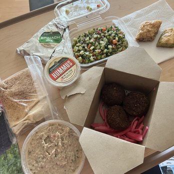 Jerusalem Garden - Falafel Meal with 2 Sides, Baba Ghanoug, Tabbouli, Walnut Baklava, Pistachio Baklava - Desserts Near Me - Ann Arbor, Michigan Jerusalem Garden - Falafel Meal with 2 Sides, Baba Ghanoug, Tabbouli, Walnut Baklava, Pistachio Baklava - Desserts Near Me - Ann Arbor, Michigan