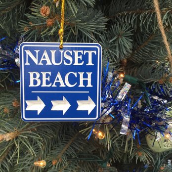 Chatham Stoneware - Miniature "NAUSET BEACH" sign, made as a Christmas Tree decoration. - Arts & Crafts Near Me - Chatham, Massachusetts