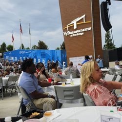 Vystar Stockbridge Amphitheater - Tables in front of venue