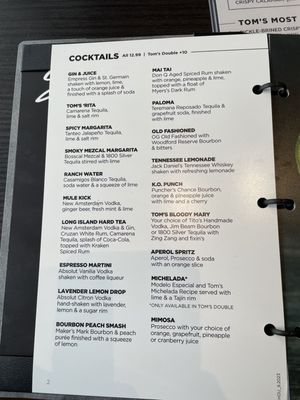 Menu photo 8 Tom's Watch Bar Houston, TX Menu photo 8 Tom's Watch Bar Houston, TX