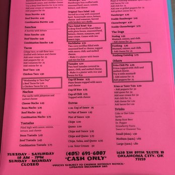 Los Tacos Two - the menu for the restaurant - Mexican Near Me - Oklahoma City, Oklahoma Los Tacos Two - the menu for the restaurant - Mexican Near Me - Oklahoma City, Oklahoma