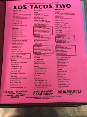 Menu photo 2 Los Tacos Two Oklahoma City, OK Menu photo 2 Los Tacos Two Oklahoma City, OK