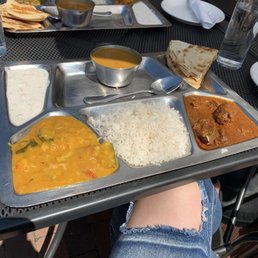curry lunch special for $11. Veggie & goat curry plater. curry lunch special for $11. Veggie & goat curry plater.