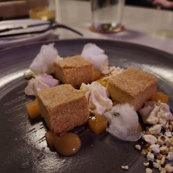 Machete - Sweet corn dessert plate! Such an exciting texture and flavor adventure. - New American Near Me - Greensboro, North Carolina Machete - Sweet corn dessert plate! Such an exciting texture and flavor adventure. - New American Near Me - Greensboro, North Carolina
