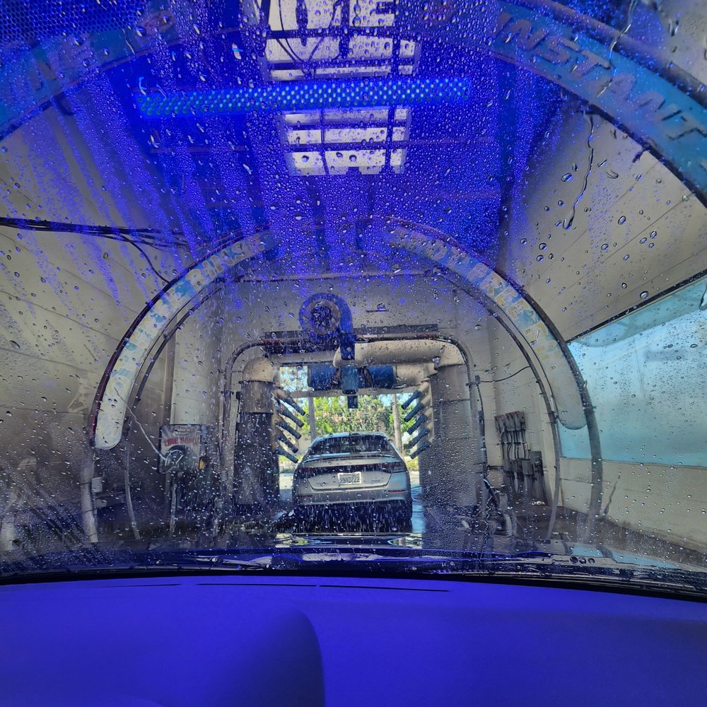Drive Thru Express Car Wash - Getting the foam - Car Wash Near Me - Anaheim, California