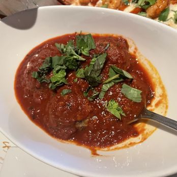 Seasons 52 - Slow-Roasted Meatballs. Actually pretty good. - New American Near Me - Memphis, Tennessee