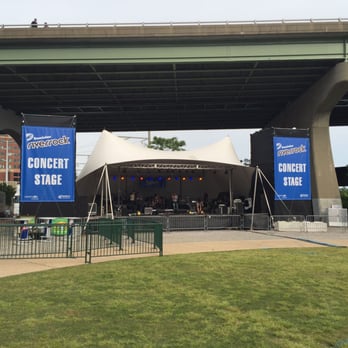 Dominion Riverrock - Setting up the stage - Local Flavor Near Me - Brown's Island, Virginia Dominion Riverrock - Setting up the stage - Local Flavor Near Me - Brown's Island, Virginia