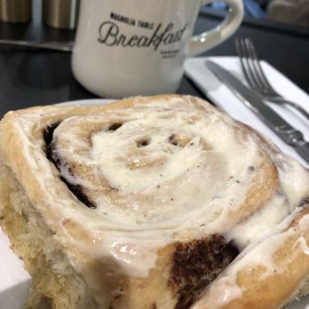 Magnolia Table - Cinnamon roll with Texas Pecan coffee - Breakfast & Brunch Near Me - Waco, Texas Magnolia Table - Cinnamon roll with Texas Pecan coffee - Breakfast & Brunch Near Me - Waco, Texas