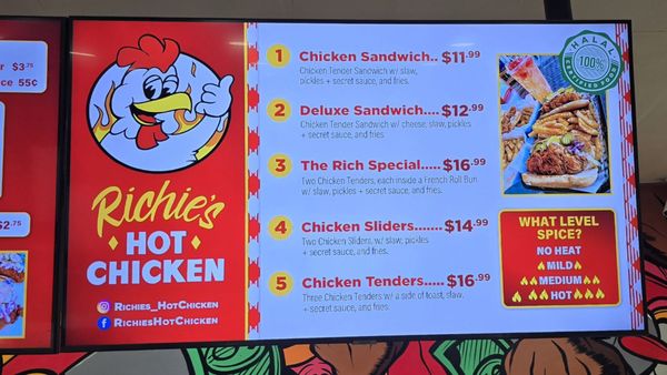 Menu photo 1 Richie’s Hot Chicken West Covina, CA Menu photo 1 Richie’s Hot Chicken West Covina, CA