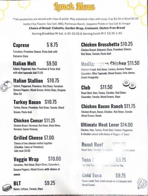 Menu photo 1 Milk and Honey Cafe Oconto Falls, WI Menu photo 1 Milk and Honey Cafe Oconto Falls, WI