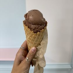 Craveables - chocolate ice cream in a waffle cone