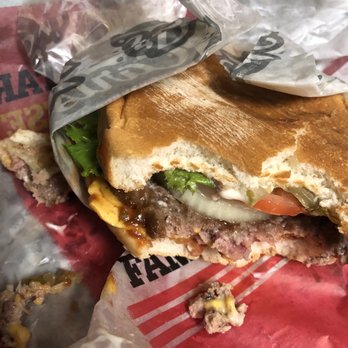 Carl's Jr - Grease soaked burger with undercooked meat. - Fast Food Near Me - Palm Desert, California