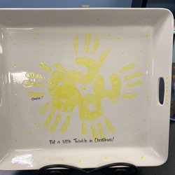 Art Space Studio - Handprints made into a star...that simply says put a little twinkle in Christmas