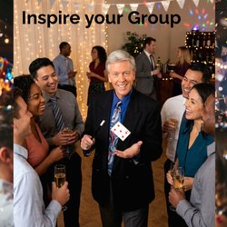 Inspire Biz - It's Magic & Fun for everyone.  Your guests will be delighted with the comedy antics of this Twin Cities Magician. Call now for the Holiday!