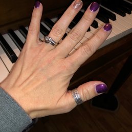 Gel manicure with a party nail :) Gel manicure with a party nail :)