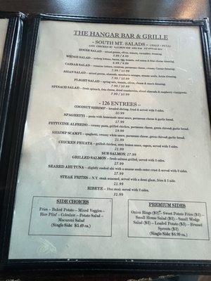 Menu photo 1 The Hangar Bar & Grille Santa Paula, CA Menu photo 1 The Hangar Bar & Grille Santa Paula, CA