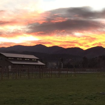 Pebblestone Cellars - Sunset over Pebblestone - Wineries Near Me - Talent, Oregon