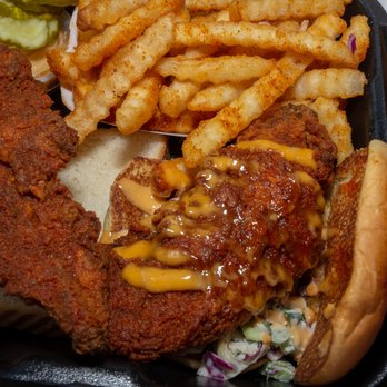 Dave's Hot Chicken - #3 - slider, tender and fries. (keepsmilingphoto.com) - Chicken Shop Near Me - Chicago, Illinois