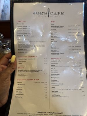 Menu photo 4 Joe's Cafe Los Angeles, CA