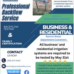 Cypress Backflow Prevention Services
