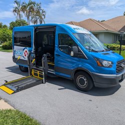 RideStat - Showcasing the wheelchair lift on one of RideStat's vans.