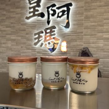 Coconut Jelly King - Walnut - three jars of yogurt - Desserts Near Me - Walnut, California