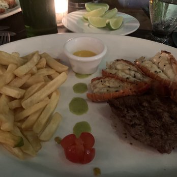 Quinta de Piedra - 8 ounce filet mignon and 6 ounce lobster tail. $24 - Mexican Near Me - Playa del Carmen, ROO