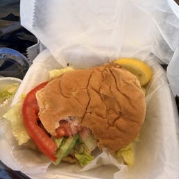 Oyster sandwich.