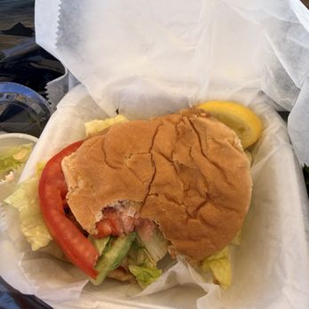 Waterfront Seafood Shack - Oyster sandwich. - Seafood Near Me - Calabash, North Carolina Waterfront Seafood Shack - Oyster sandwich. - Seafood Near Me - Calabash, North Carolina